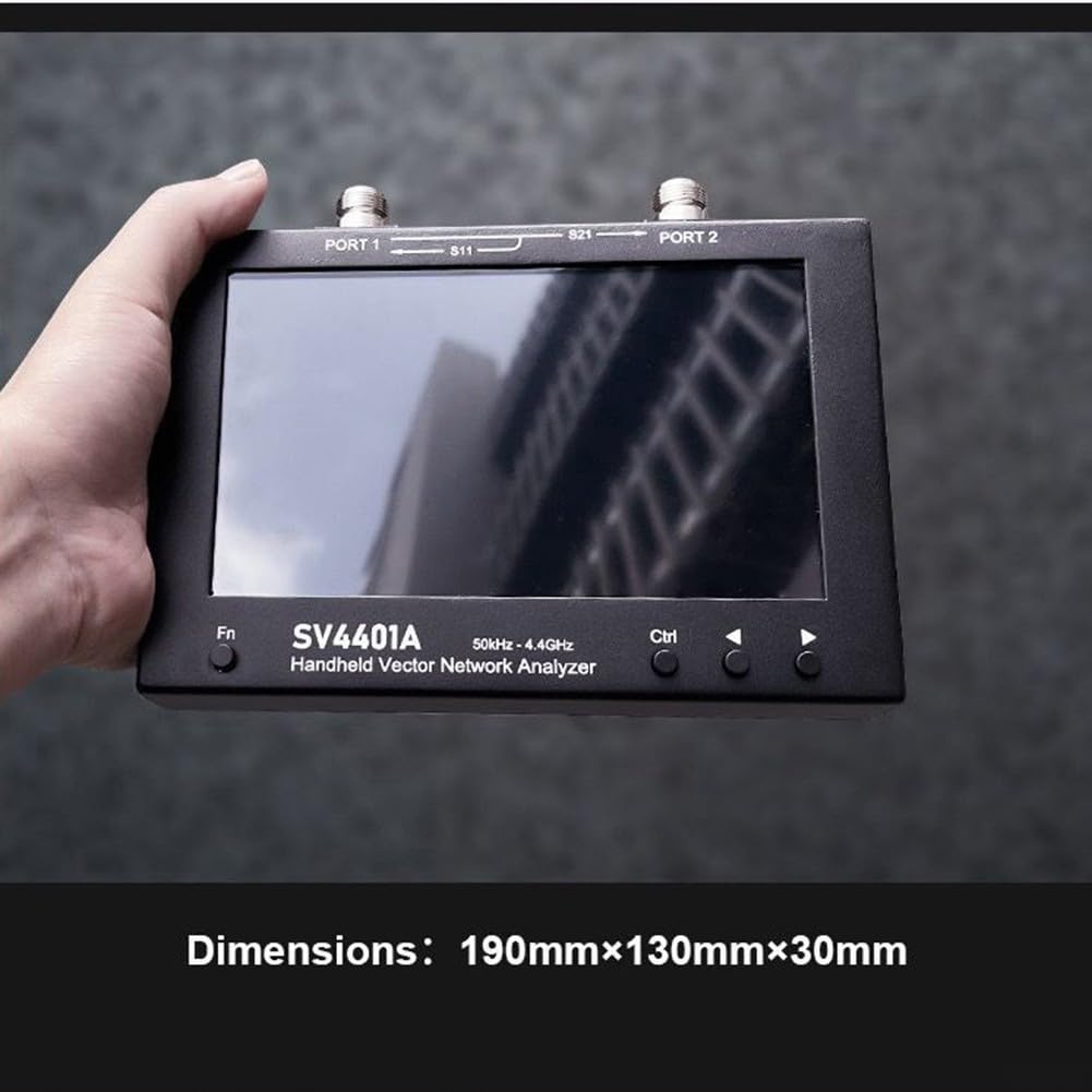 Tragbarer VNA-Handanalysator, 50 kHz bis 4,4 GHz, SV4401A, 17,8 cm LCD-Bildschirm, 100 dB, dynamisches RF-Testmodul für Tuning