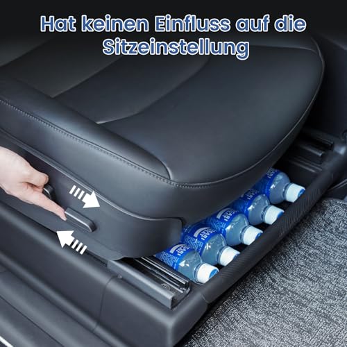 CARERSTEN Materiallagerbox Für Tesla Model Y Zubehör TPE 2021-2024 Unter Dem Sitz Wasserdicht Aufbewahrungsbox Für Sitze Für Tesla Zubehör Model Y Auto Organizer Ablage Auto Aufbewahrungsbox Tray