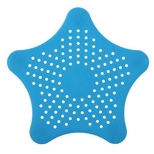 Preisvergleich Produktbild ppaphh waschbecken sieb haarsieb Duschhaarfänger Haarfänger Plug-Hole-Haarfänger Spülbeckensieb Spülbeckenstopfen Spülsieb für die Küche Blue