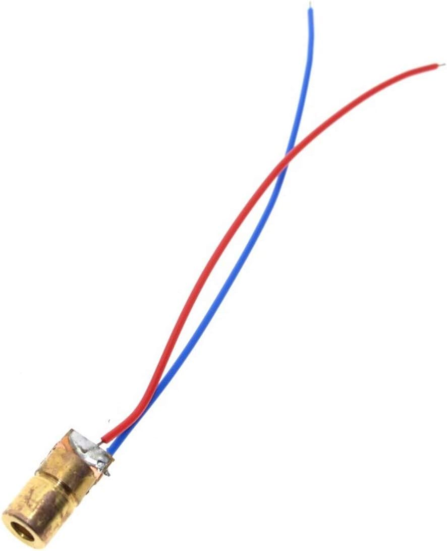ZHONGJIUYUAN Laser Head Diode Dot Module WL Red Mini 650nm 6mm 5V 5mW 100PCS