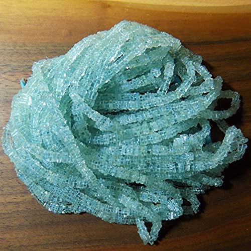Perles aigue-marine 16 pouces cabochon square pour création bijoux DIY