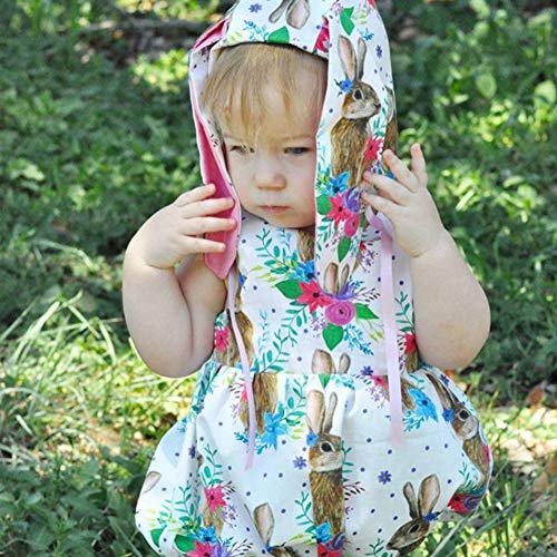 Buy Infant Baby Girl Easter Outfits Rabbit Romper Bodysuit Sleeveless