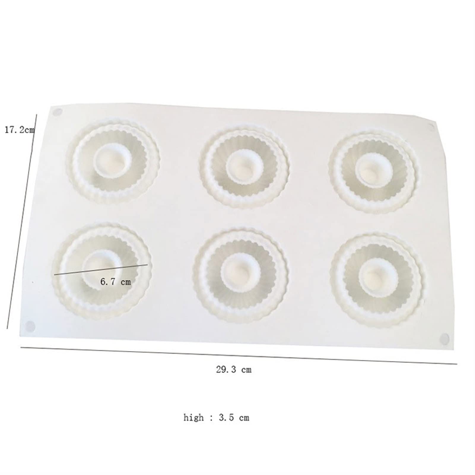 CAREG 6 cavità a spirale anello di sapone in silicone stampo for la torta di sapone compatibile con il gelato al cioccolato Jello budino dessert dessert decorativo decorativo strumento