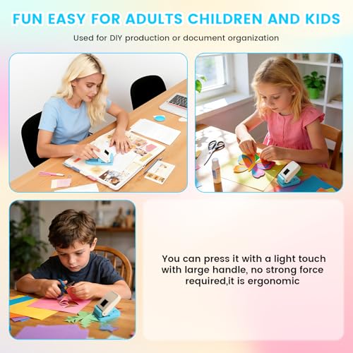 Miniatura 5 de Papacroscoma Punch Cuadrado: Perforadora De Papel Con Borde Estampado, Perforadora Portátil Con Motivos, Herramientas De Manualidades Diy Para Sobres, Etiquetas, Arte Y Educación En Casa