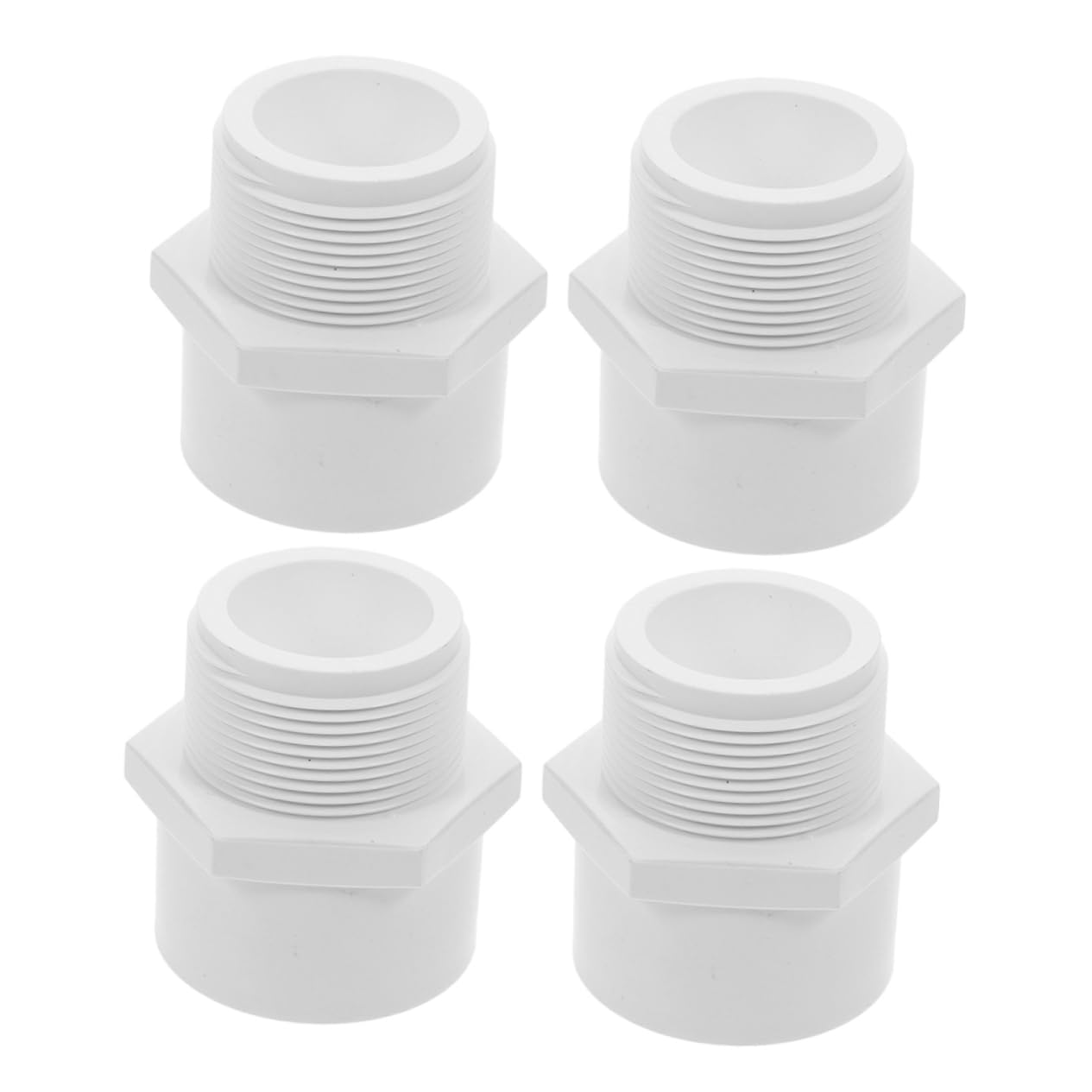 Adaptador de tubería de PVC con rosca macho para sistemas de plomería domésticos