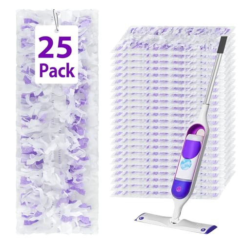25 Count ?Disposable Heavy-Duty Power Mop Pads Refills for Swiffer Power Mop,Replacement Floor Cleaning Refills, Non-Washable & Unscented, Compatible with Swiffer PowerMop (Quick-Absorb, No Residue)