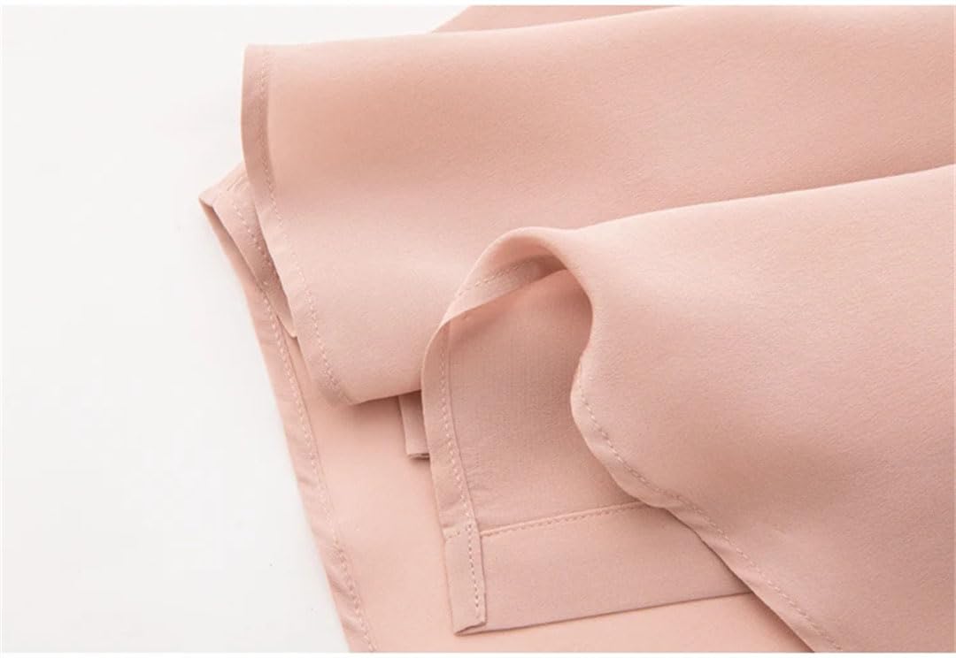 Camisa lisa de manga larga con cuello alto para mujer