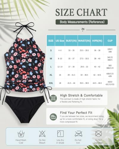 Image of Womens Two-Piece Tankini Set Cow Skull with Leopard Print Sets Swimwear Tankini Top Sets Swimwear