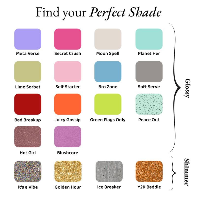 Image of Elitty Nail Polish For Women, Long Lasting Nail Coats, 12 Toxin Free, Infused with Witch Hazel, Vit E, Vegan & Cruelty Free, Shimmer - Y2K Baddie (Rusty Orange), 6 ML
