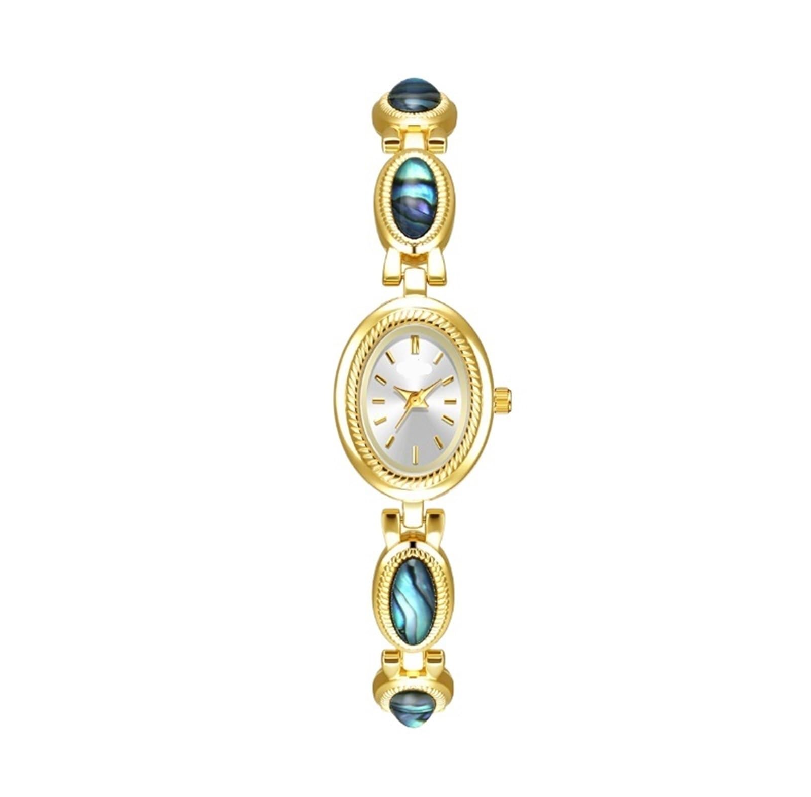 Orologi da donna di lusso vintage con bracciale in giada, quadrante ovale, moda, delicato, impermeabile, al quarzo, orologio da polso da donna watch