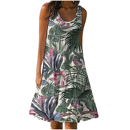 Sommerkleid Damen Sale Angebote A-Linien Boho Kleid Kurzarm Knielanges...