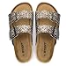 mysoft Womens Flat Sandals Cork Footbed Slides 2 Straps Adjustable Buckle Slip On Summer with +Comfort Shoes