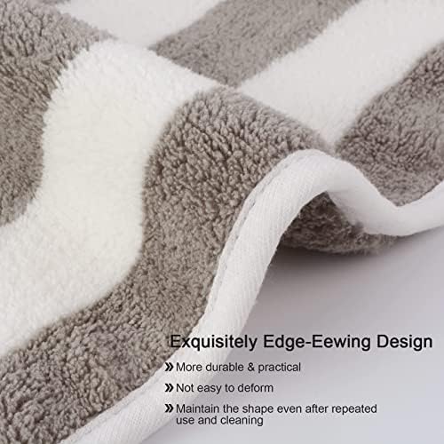 VIVOTE Microfiber Bath Towel Gym Towel Fast Drying Soft Super Durable Super Absorbent Multipurpose Use for Sports Travel Fitness Yoga 70x140 CM 2Pack (Grey+Blue)