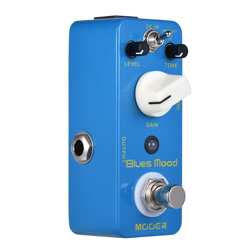 Blue Mood Blues Style Overdrive Pedale Effetto per Chitarra 2 modalità Bright Fat True Bypass Full Metal Shell per Musicisti