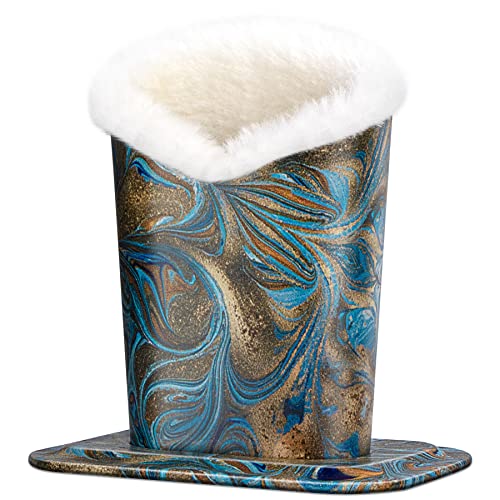Image of Plush Fluffy Lined Anti-scratch Eyeglasses Holder Protective Glasses Stand Case