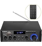 PROZOR Audio Power Stereo Amplifier Bluetooth 5.0 Amplifier Hi-Fi Stereo Amplifier with 2 Channels, ...