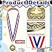 Quelay 100 Pcs 2'' Award Medals Bulk Gold Winner Medals with Neck Ribbons Metal Trophy Award Prize Gift for Tournaments, Competitions, Party, Kids and Adults (Achievement)