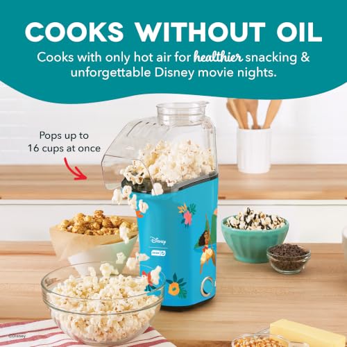 Image of Disney | Dash Moana Fresh Pop Popcorn Maker, 16-Cup Air Popper