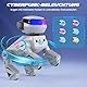 SIMREX Roboter Hund Spielzeug für Kinder, Interaktiver intelligenter Roboterhund mit Berührungssensor, Bluetooth-Fernbedienung, Tanz-Tricks, LED-Augen, Geburtstagsgeschenk für Jungen und Mädchen, Grau