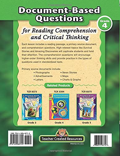 Document-Based Questions for Reading Comprehension and Critical Thinking Grade 4 - Image 2