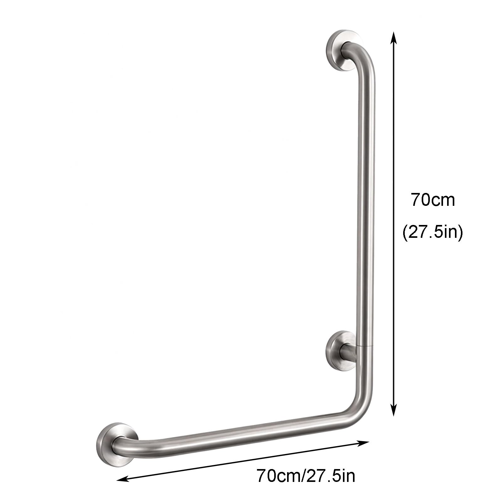 Barras De Agarre para Ducha, Barras De Seguridad ADA De Acero Inoxidable 304 para Bañeras, Duchas Y Sanitarios; Asa Texturizada para Personas Mayores(70 * 70cm)