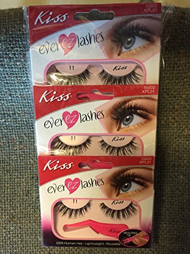 LOT OF 3 PAIRS!! KISS everEZlashes #11 55603 KPL01