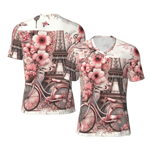 Stylish Athletic Sports Jersey Paris-Eiffel-Tower-Buttefly Men's Rugby Jersey Xx-Large Black