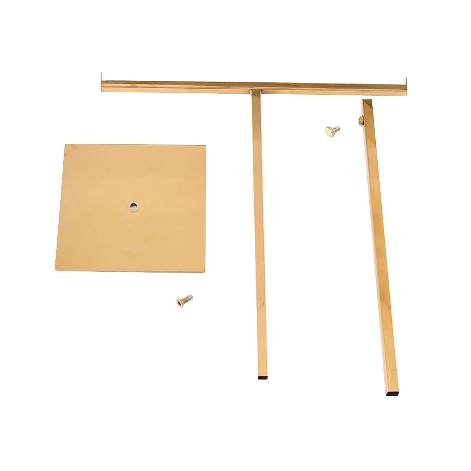 Exhibidor para Bolsos Soporte de Exhibición para Bolsos Gancho Doble Regulable Organizador de Collares Acero Resistente Adecuado para Boutique Hogar, Oro Cepillado, Individual