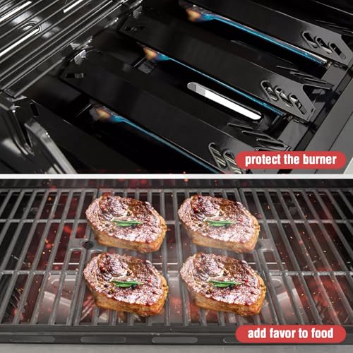 15 Inch Porcelain Grill Heat Shields Replacment for Dyna-Glo DGF510SBP, DGF493BNP, 4 Pack Barbeque Grill Heat Plates for Backyard Grill Replacement Parts BY15-101-001-02, BY13-101-001-13, GBC1460W - Thumbnail 6