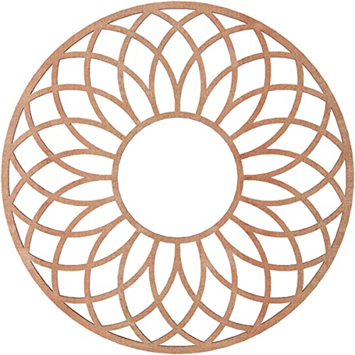 Image of Ekena Millwork 16 inchOD x 5 1 /2 inchID x 3 /8 inchT Cannes Wood Fretwork Pierced Ceiling Medallion, Cherry