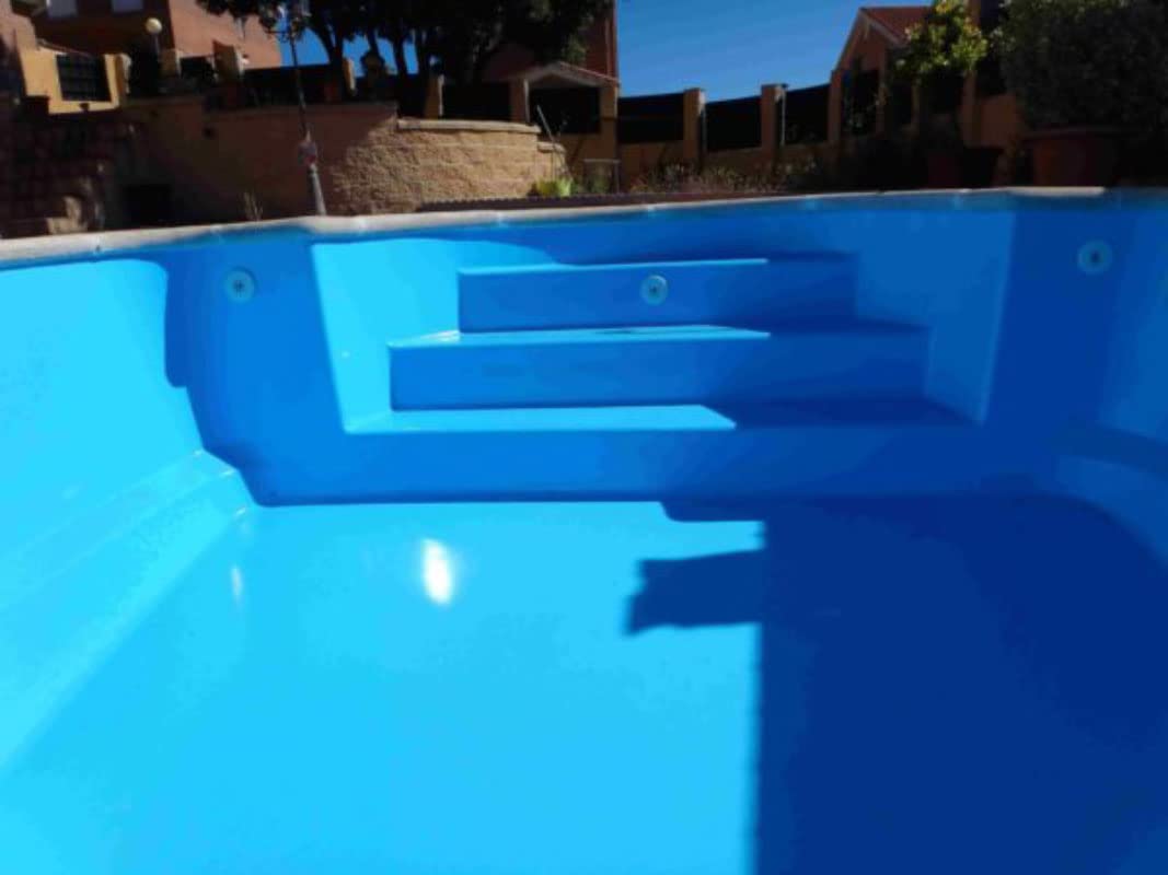 Montó Pintura de Poliuretano de Alta Resistencia para el Pintado, Mantenimiento y Protección de Piscinas de Poliéster. Acripol Piscinas Poliéster + Catalizador Color Azul 4L