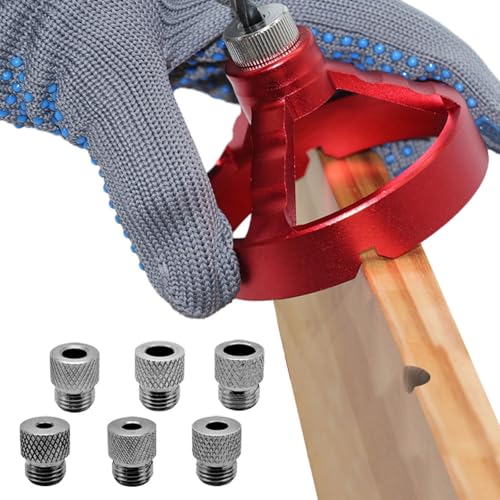 VOBOR Bohrhilfe Senkrecht Bohren 5/6/7/8/9/10mm Holzbearbeitungs Bohrlocher Locator Bohrschablone Möbelbau für präzises Zentrierbohren