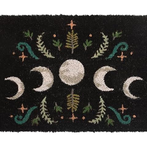 Mystical Woodland Moon Phase Doormat Cover