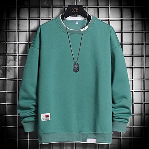 Men's Pullover Sweatshirt Mens Long Sleeve Crewneck Sweatshirt Long Sleeves Casual Pullover Tops Fashion Sweatshirts Green #TOP1