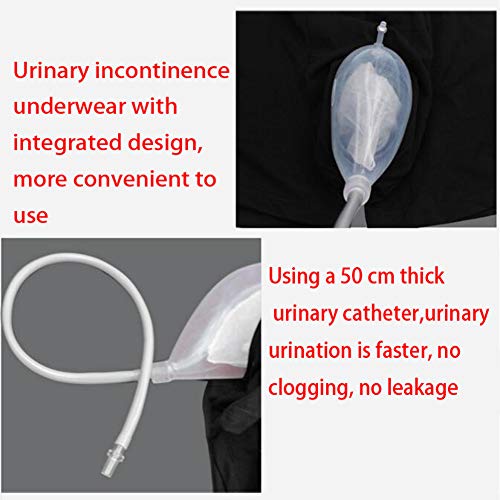 HAMUHA Male Urinal Bag Pee Bag Portable Wearable Men's Urinal Elastic Waistband Toilet Elastic Waistband Urine Replacement Collector (L)