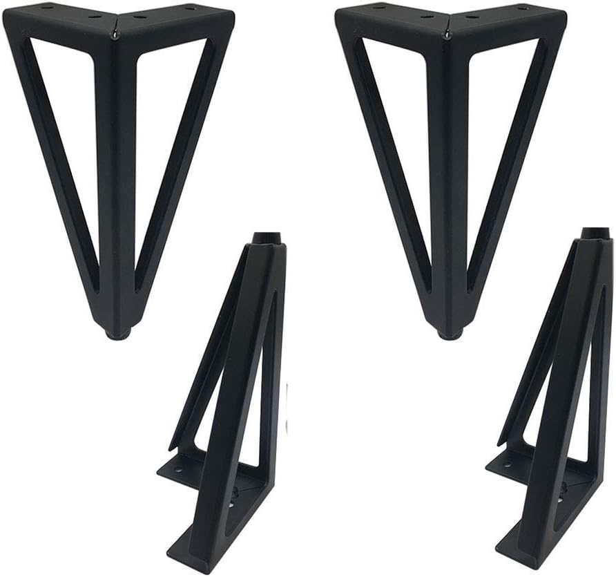 15.5cm High Black Furniture Support Legs Wrought Iron Coffee Table