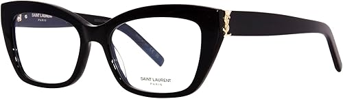 SAINT LAURENT SL-M117 001 - Gafas para mujer, color negro, con borde completo, ojo de gato, 2.087 in