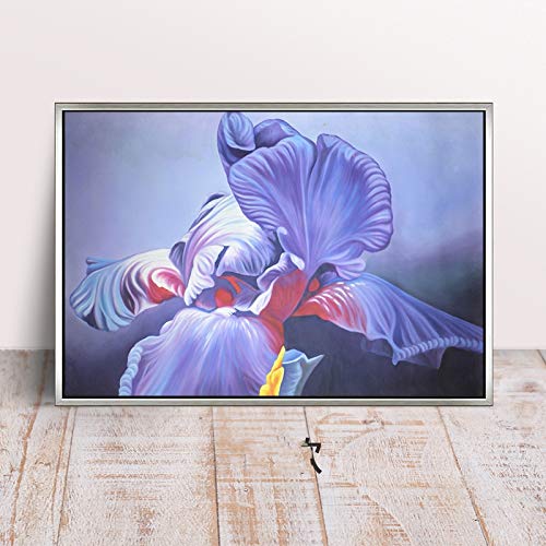 SHYHSCLBD Handgemaltes Ölgemälde,100% Von Hand Bemalt Malerei Auf Leinwand Abstrakte Pflanze Lila Blätter Wand Home Dekoration Kunstwerk Poster Für Wohnzimmer Veranda Dekor (Frameless), 70×100Cm Cover