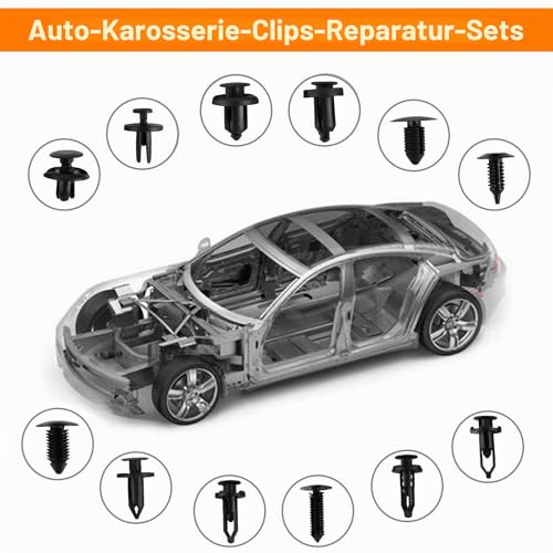 Auto Befestigung Clips 245 Stücke Universal Befestigungsclips Türverkleidung Klammern Stoßstangen Zierleisten Plastikklips Set mit Demontage Werkzeuge