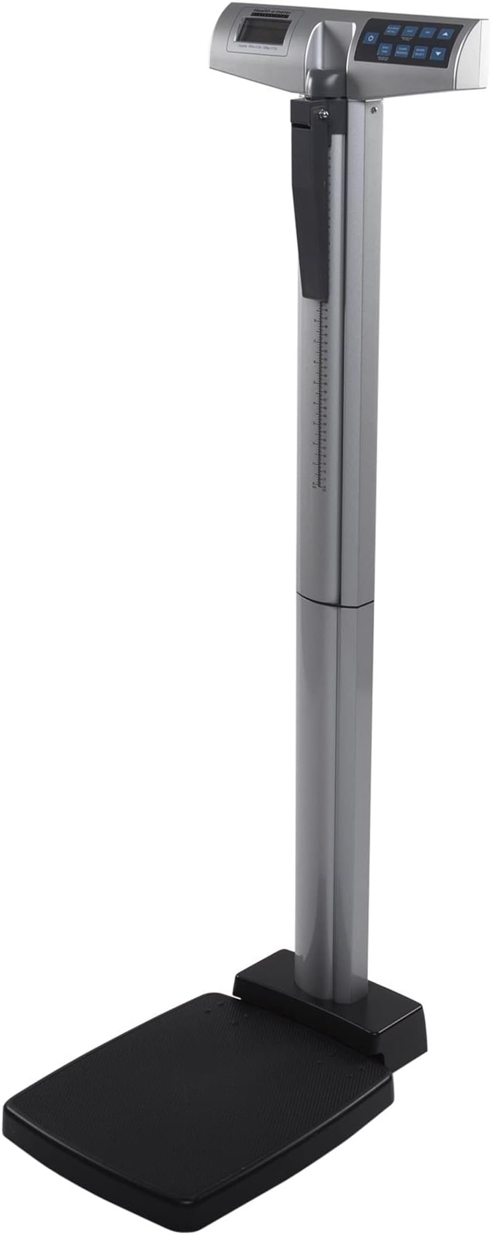 Physician Digital Scale, 1" LCD, 14-3/4"x21"x53-5/8", Silver