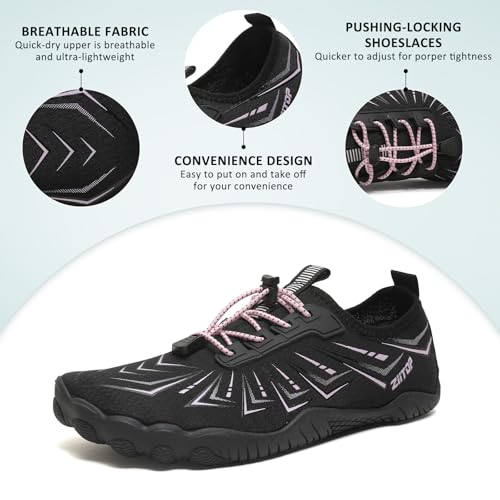 Image of ziitop Water Shoes for Men Women Beach Barefoot Swim Rock Climbing Pool Shoes Socks, Anti-Slip Breathable Quick Dry Lightweight Slip-on, Outdoor Sport Hiking Walking Boating Fishing Diving Surfing