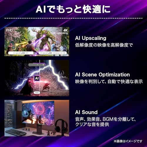 【VGP 2026 Summer パーソナルビジュアル大賞/金賞】LG ゲーミングモニター UltraGear AI 32GX870B-B 31.5インチ 4K(3840×2160)/タンデムOLED/デュアルモード 4K@240Hz/フルHD@480Hz/0.03ms(GTG)/DCI-P3 99.5%/最大輝度1500cd/㎡/USB Type-C(90W給電)/HDMI/DP2.1