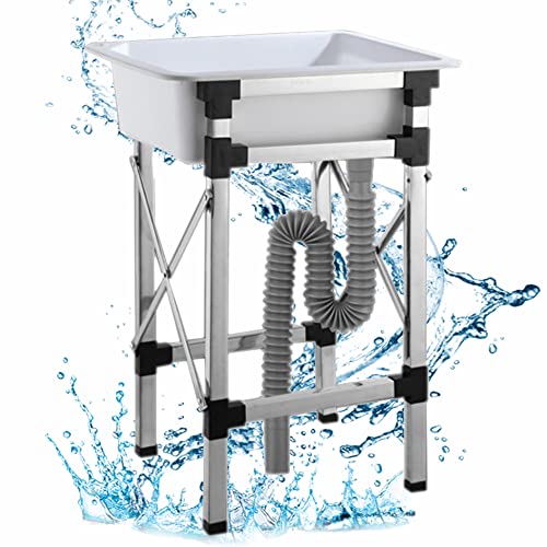 Évier pour buanderie intérieure et extérieure lavabo de secours contre les éclaboussures