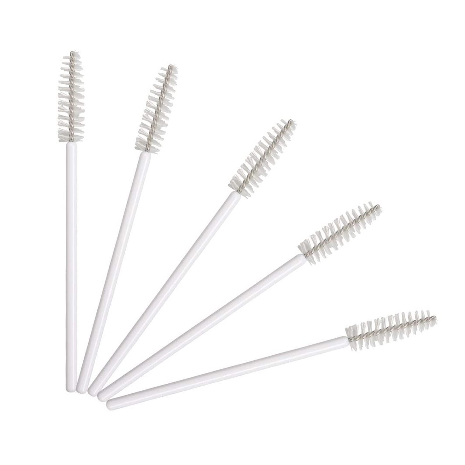 yaoqijie 1000 unids/lote Venta al por mayor pestañas Mascara Varitas desechables para extensiones cepillo de maquillaje Aplicadores Kit de herramientas con blanco duradero (color del mango: blanco)
