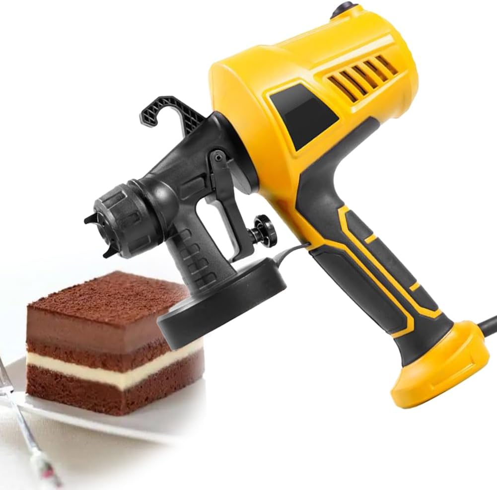 Mousse Cake Dessert Sandblasting Machine, Wedding Cake Spray Gun, Electric Dessert Decoration Spray Gun, Baking Cake Sprayer, Commercial Home Use,Yellow