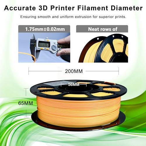 Image of iBOSS Dual Color Matte PLA Plus 3D Printer Filament 1.75mm 2 in 1 Coextrusion 1KG Spool (2.2lbs) PLA+ Filament with Smooth Matte Finish for FDM 3D Printers-Rose Red Orange