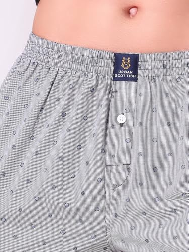 Image of Urban Scottish Men's Boxer Pants 100% Cotton Material with A Stylish Print Soft and Stretchy Elastic Waist Band Dynamic Movement and Hardwearing Stitching Breathable with A Gentle Snug Fit
