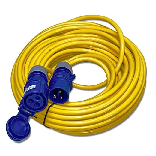 CEE 230 V campingkabel pansarförlängning/pansarkabel 25 m K35 AT-N07V3V3-F 3G2,5 IP44 3 x 2,5 mm 230 V 16A IP44 – förlängningskabel gul