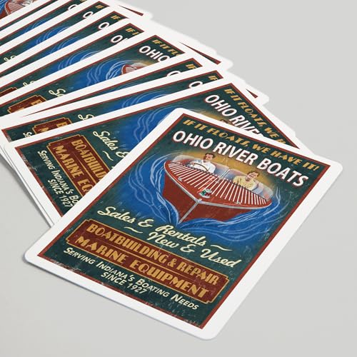 Baraja de cartas poker Ohio River Lantern Press miniatura 5