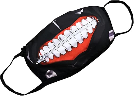 Amazon アニメ東京喰種トーキョーグール 金木研マスク フェイスマスク コスプレ ジッパーマスク 小道具 洗濯可能 ハロウィン 2枚 フェイスマスク 通販